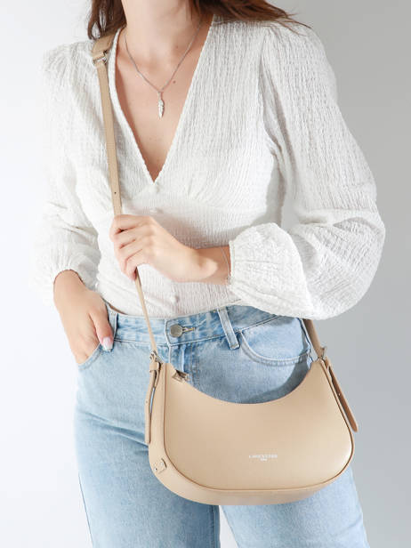Cross Body Tas Sierra Leder Lancaster Beige sierra 1 ander zicht 1